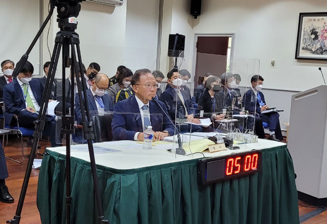 ▲ 지난 13일(현지시간) 미국 워싱턴 D.C.에서 열린 국회 외통위 주미 한국대사관 국정감사에 출석한 이수혁 대사. ⓒ뉴시스. 무단전재 및 재배포 금지.