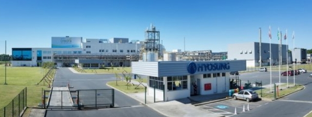 ▲ 브라질 남주 산타카타리나에 위치한 효성티앤씨 스판덱스 공장 전경.