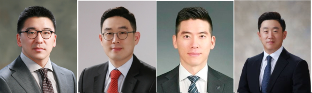 ▲ (왼쪽부터) 구본혁 예스코홀딩스 CEO 사장, 구본규 LS엠트론 CEO 부사장, 구동휘 E1 COO 전무, 구본권 LS니꼬동제련 상무.