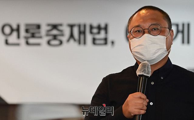 ▲ 허성권 KBS노동조합(1노조) 위원장. ⓒ정상윤 기자