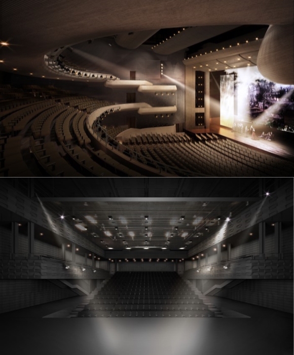 ▲ 그랜드 씨어터(위)와 블랙박스.ⓒLG아트센터