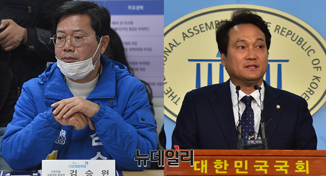 ▲ 더불어민주당 김승원 의원(좌)과 안민석 의원(우). ⓒ뉴데일리