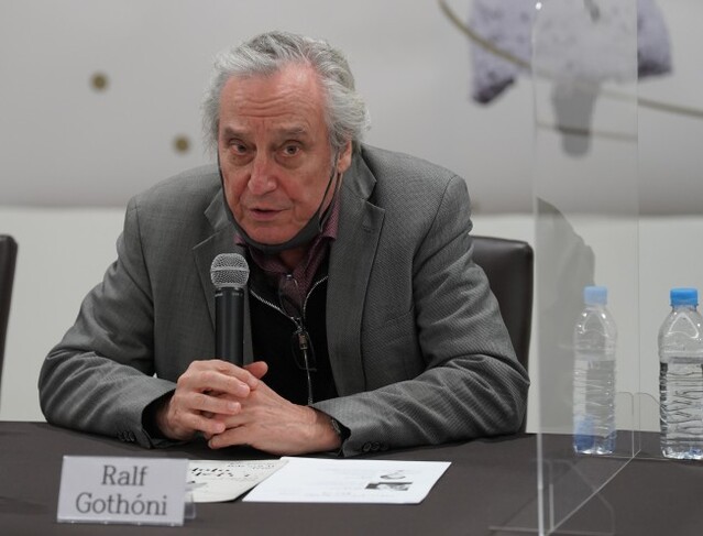 ▲ 27일 서울 서초구 예술의전당에서 열린 '그 남자, 그 여자 이야기' 기자단담회에 참석한 지휘자 랄프 고토니.ⓒ오푸스