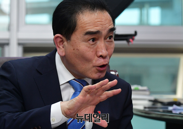 ▲ 국민의힘 태영호 의원은 문재인 정부가 추진 중인 종전선언과 관련해 '제2의 상하이 미중 공동선언'과 같아서는 안 된다고 경고했다. ⓒ이종현 기자.