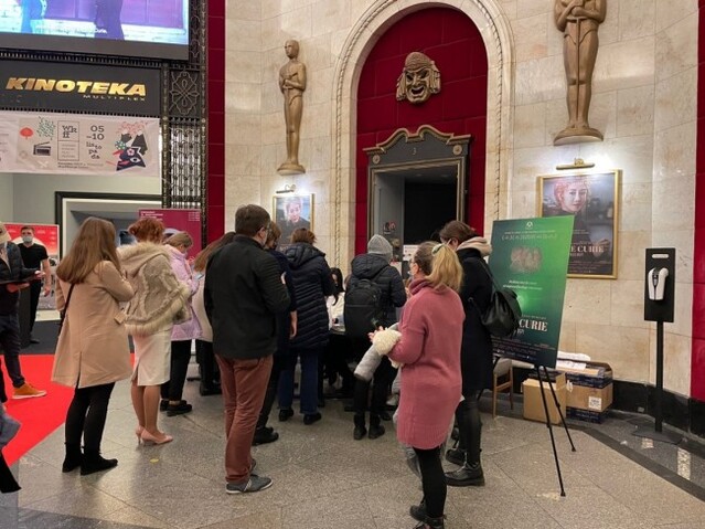 ▲ 뮤지컬 '마리퀴리' 실황 공연 상영회 현장.ⓒ주폴란드한국문화원