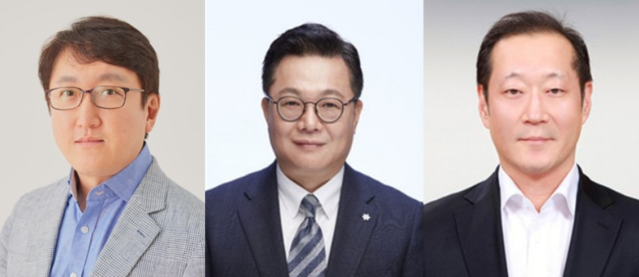 ▲ 김도원 (주)두산 그룹포트폴리오 총괄 사장, 문홍성 (주) 두산 CBO, 정형락 두산퓨얼셀 대표 (왼쪽부터) ⓒ 두산그룹