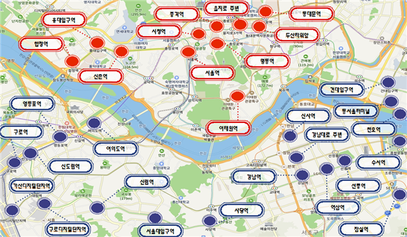 ▲ 서울시가 주요 승하차지점 및 승차거부 민원 다발지역 중 시민투표로 선정된 지역 집중 단속에 나선다. ⓒ서울시 제공