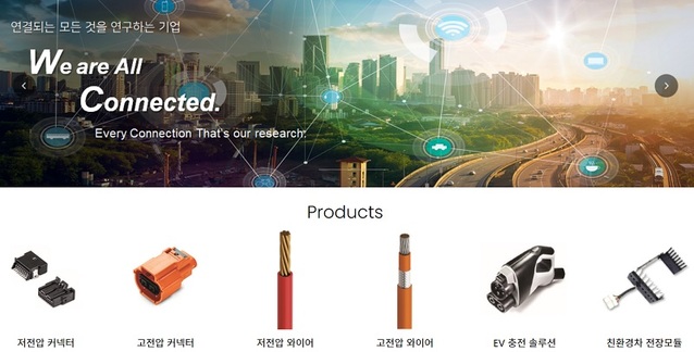 ▲ 세종시에서 자동차 핵심 부품인 커넥터류를 국내와 해외로 공급하는 ㈜유니코넥션이 올해 세종시 기업대상을 수상했다.ⓒ유니코넥션 홈피 캡처