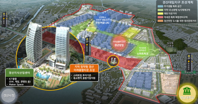 ▲ 경상북도는 내년도 신규사업으로 경산 임당역 인근에 총사업비 350억 원(국비 150억 원) 규모의 ‘경산미래융합타운 조성’을 위한 국비를 확보했다고 6일 밝혔다.ⓒ경북도