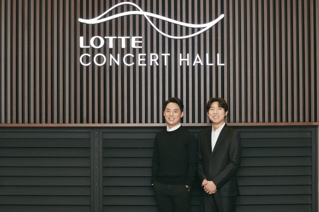 ▲ 피아니스트 신창용(왼쪽)과 첼리스트 문태국.ⓒ롯데콘서트홀