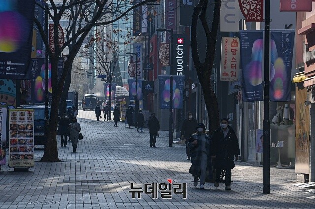 ▲ 한산한 명동 거리.ⓒ뉴데일리DB