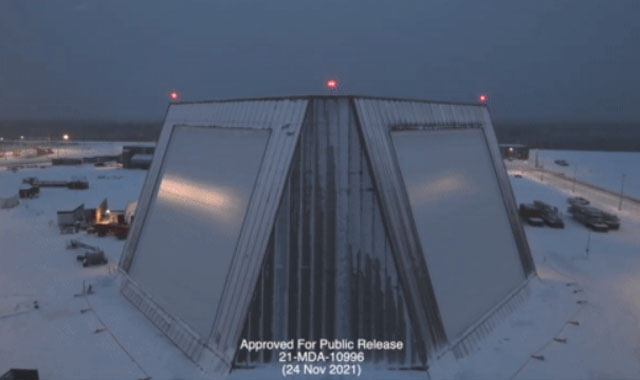 ▲ 미군이 알래스카에 설치한 장거리 식별레이더(LRDR). ⓒ美국방부 산하 미사일 방어국(MDA) 공개 그래픽 캡쳐.