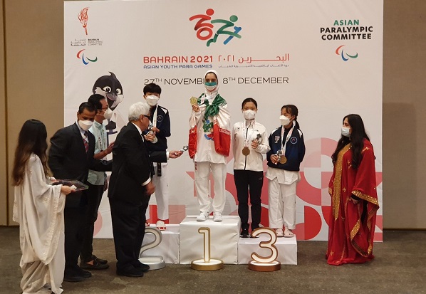 ▲ 백우진(여자 K44·47kg)은 바레인에서 열린 장애인 아시아 청소년 경기대회에서 태국의 푸앙킷차 콴수다에게 패해 동메달을 추가했다.ⓒ대한장애인태권도협회