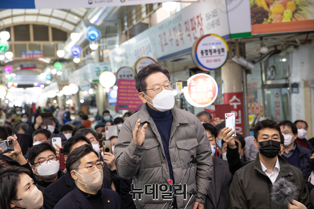 ▲ 이재명 더불어민주당 대선후보.ⓒ강민석 기자(사진=이재명 캠프)