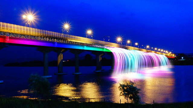 ▲ 달성군(군수 김문오)이 행정안전부 특별교부세 8억 원을 확보해 달성과 고령을 잇는 사문진교 야간경관개선 사업이 속도를 낼 전망이다. 사진은 사문진교 야간경관 시뮬레이션.ⓒ달성군