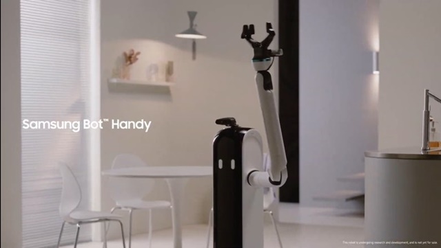 ▲ 삼성전자가 CES 2021에서 선보인 가정용 서비스 로봇 '삼성봇 핸디' ⓒ삼성전자