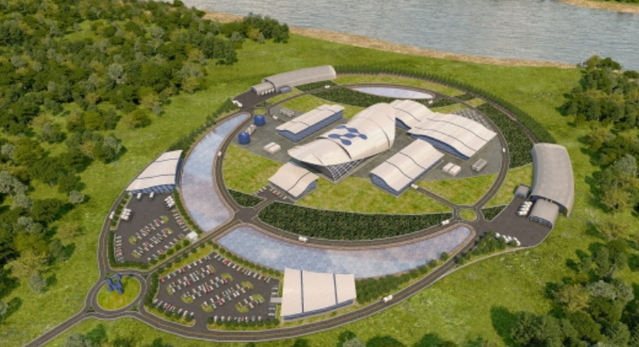 ▲ 뉴스케일 소형모듈원전(SMR) 플랜트 가상 조감도.