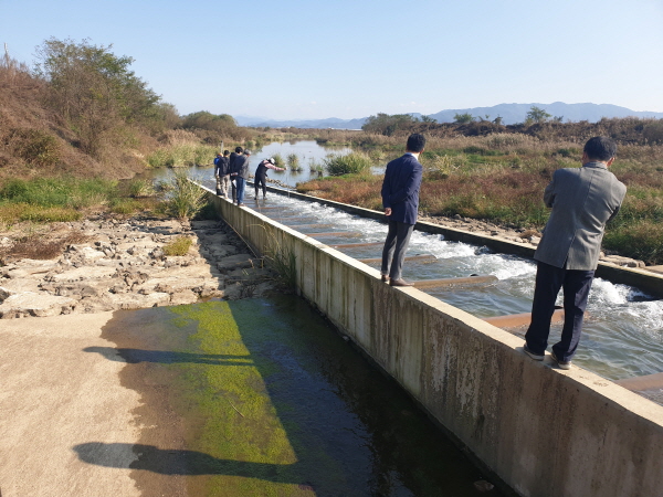 ▲ 충주시가 하천 생태계를 위해 완료한 어도 개보수사업.ⓒ충주시