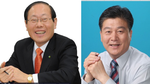 ▲ 임병헌 전 대구 남구청장(왼쪽)과 중구에서 대구시의원을 지낸 송세달 전 대구시의회 부의장(오른쪽)이 중·남구 보궐선거 출마를 선언하고 낙하산 공천에 대한 분명한 반대의사를 밝혔다.ⓒ각 후보측