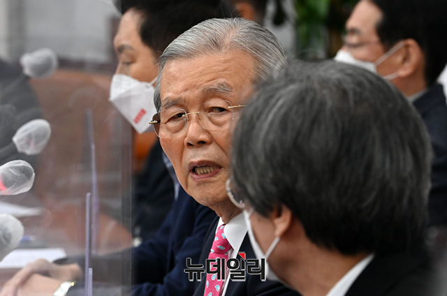 ▲ 김종인 국민의힘 중앙선거대책위원회 총괄선대위원장.ⓒ이종현 기자