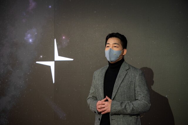 ▲ 함종성 폴스타코리아 대표가 중장기 미래전략에 대해 발표하는 모습. ⓒ폴스타코리아