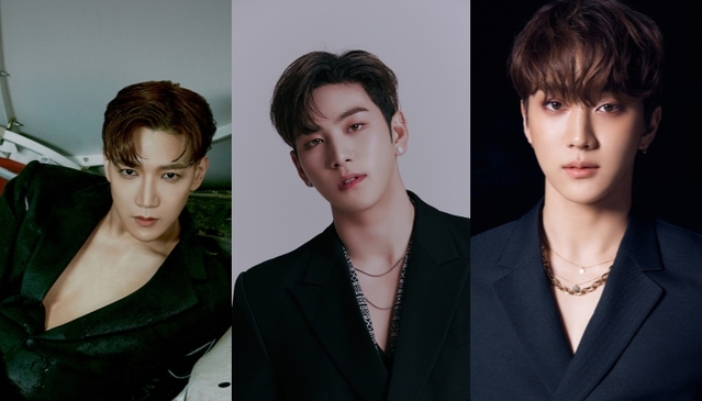 ▲ 왼쪽부터 2PM JUN. K, 뉴이스트 백호, 골든차일드 홍주찬.ⓒ신스웨이브
