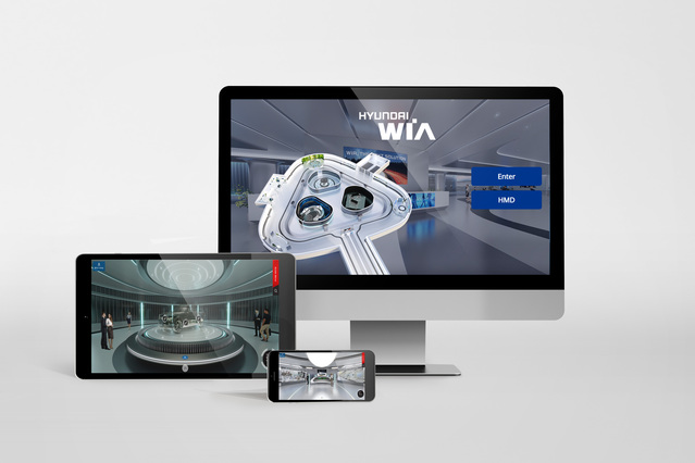 ▲ 현대위아가 29일 문을 연 '디지털 전시장' 모습. ⓒ현대위아