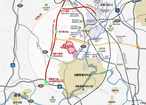 ▲ 세종스마트 국가산업단지 위치도.ⓒ세종시