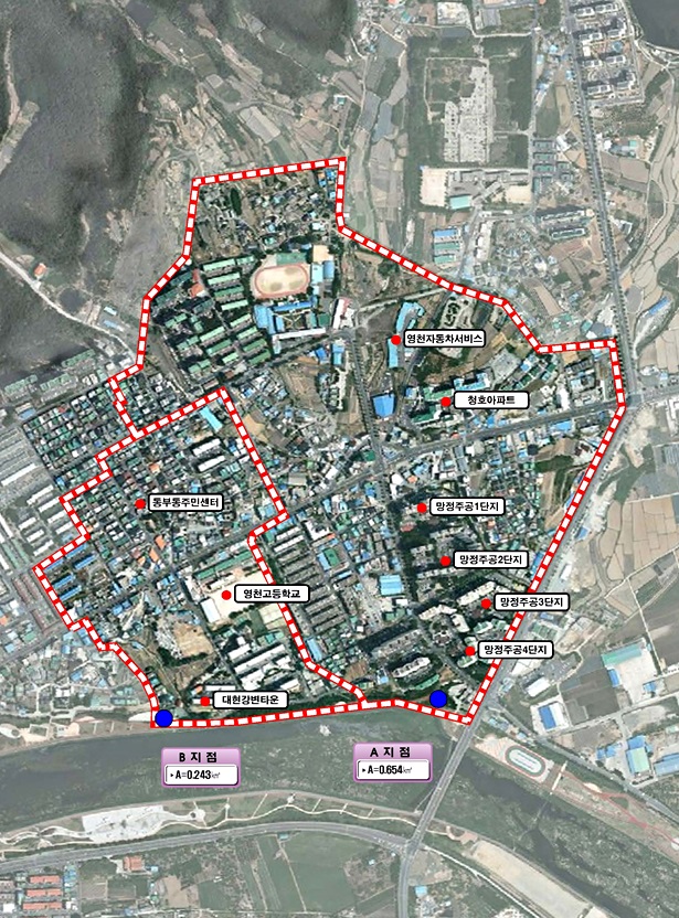 ▲ 영천시는 지난 12월 금호강의 수질 개선을 위해 시행한 도심형 비점오염저감시설 설치를 완료했다.ⓒ영천시
