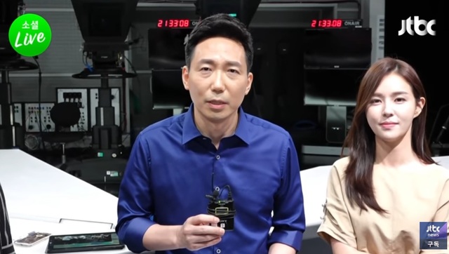 ▲ 4년여간 '뉴스 아침&' 메인 앵커로 활동한 이정헌 전 JTBC 기자(사진 중앙). ⓒJTBC