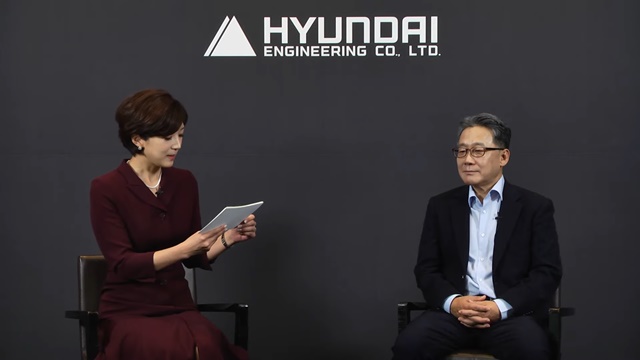 ▲ 현대엔지니어링 IPO 관련 온라인 간담회에서 김창학 대표(우)가 질의에 답변하고 있다. ⓒ온라인 간담회 갈무리