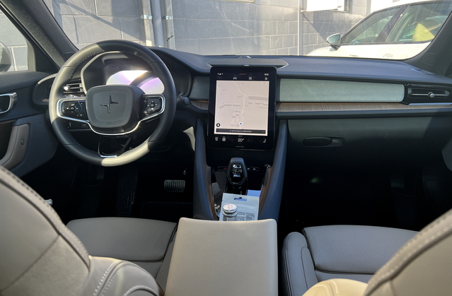 ▲ 폴스타2의 내부 모습. ⓒ김재홍 기자