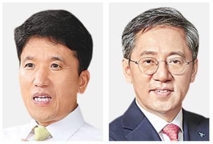 ▲ 하나금융 회장 후보 함영주 부회장(왼쪽), 박성호 행장ⓒ하나금융