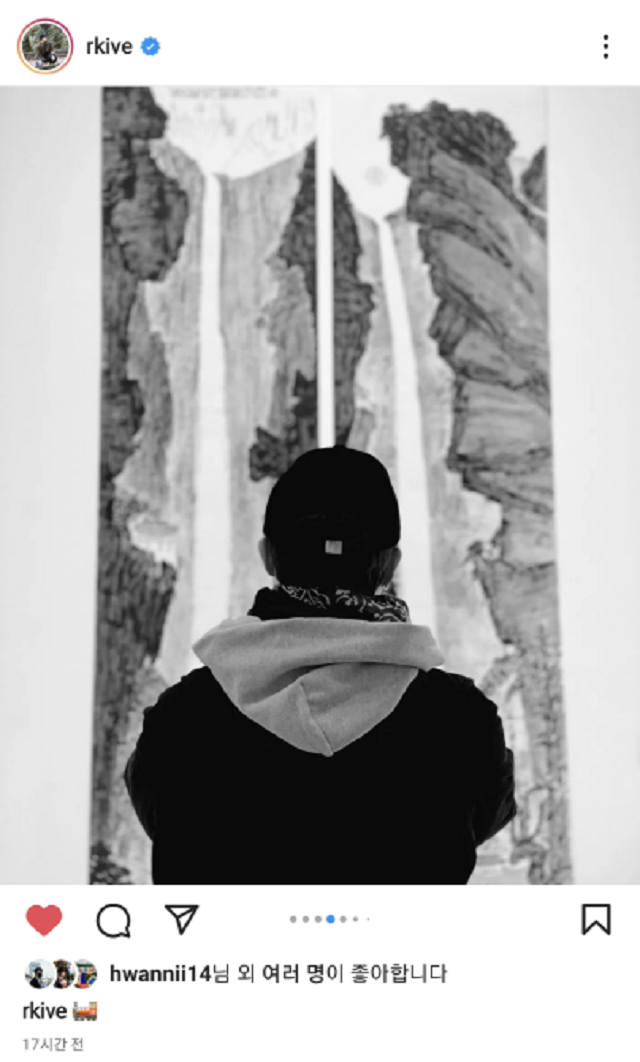 ▲ BTS의 리더 RM이 솔거미술관을 방문한 인증샷을 개인 인스타그램에 업로드 했다.ⓒ경주엑스포
