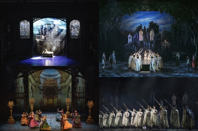 ▲ 뮤지컬 '프랑켄슈타인'(왼쪽)·'엑스칼리버' 공연 장면.ⓒNCC, EMK뮤지컬컴퍼니