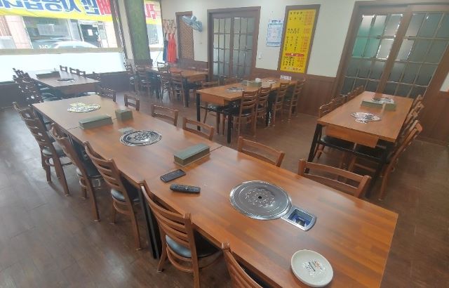 ▲ 음식점 입식테이블.ⓒ청주시