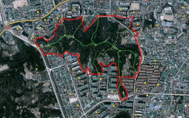 ▲ 매봉공원 위치도.ⓒ청주시