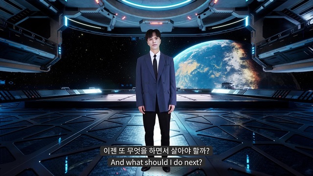 ▲ 학위수여식장에 등장한 이광형 총장의 디에이징 아바타.ⓒKAIST
