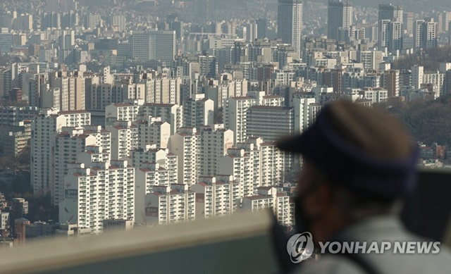 ▲ 남산에서 바라본 서울시내 아파트 단지. ⓒ연합뉴스