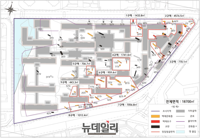 ▲ 참관조사지점 분포도(축척부동). ⓒ 한강문화재연구원