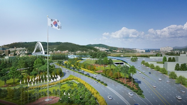 ▲ 충남 천안시가 조성하는 도시바람길숲 천안IC 오픈스페이스 디딤확산숲 조감도.ⓒ천안시