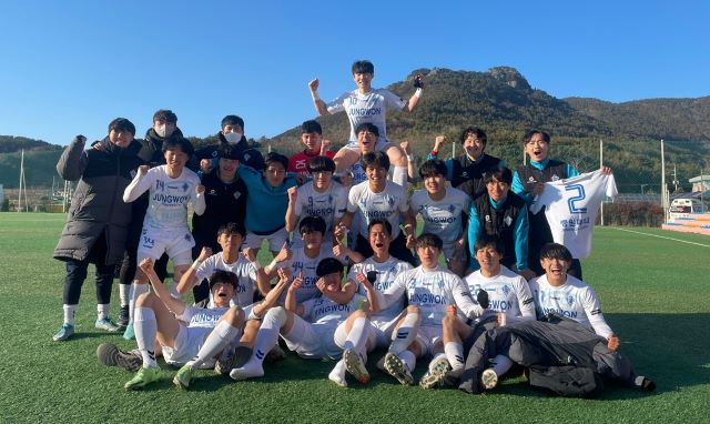 ▲ 중원대학교 축구부가 ‘제58회 춘계대학축구연맹전’에서 4강에 진출했다.ⓒ중원대