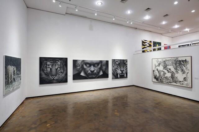 ▲ 청담 갤러리원에서 열리는 '호령전' 전시 내부 전경.ⓒ프레인글로벌