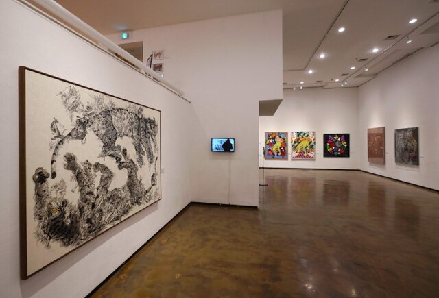 ▲ 청담 갤러리원에서 열리는 '호령전' 전시 내부 전경.ⓒ프레인글로벌