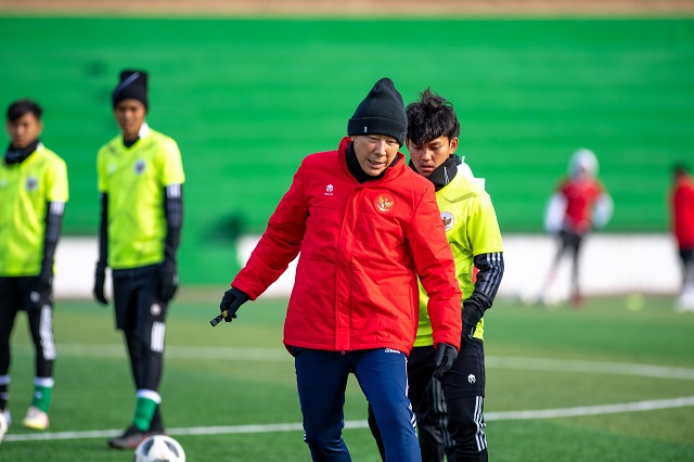 ▲ 신태용 감독이 이끄는 인도네시아 U-19 축구 국가대표팀이 전지훈련을 하고 있다.ⓒ영덕군