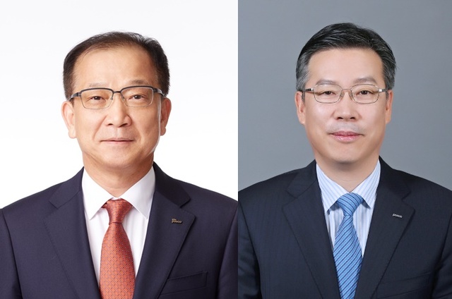 ▲ 왼쪽에서부터 주시보 포스코인터내셔널 사장, 전중선 포스코홀딩스 사장.ⓒ포스코인터내셔널