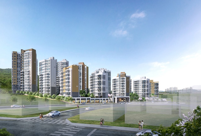 ▲ '양산 사송지구 우미린' 투시도. ⓒ우미건설