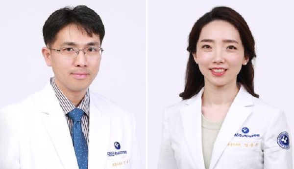▲ 왼쪽부터 정재욱 교수, 김윤주 교수.ⓒ충남대병원