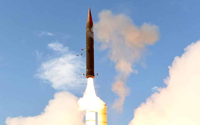 ▲ 독일이 구입하려는 이스라엘제 미사일 요격체계 '애로우-3' 발사 장면. ⓒ이스라엘우주항공산업(IAI) 제공.
