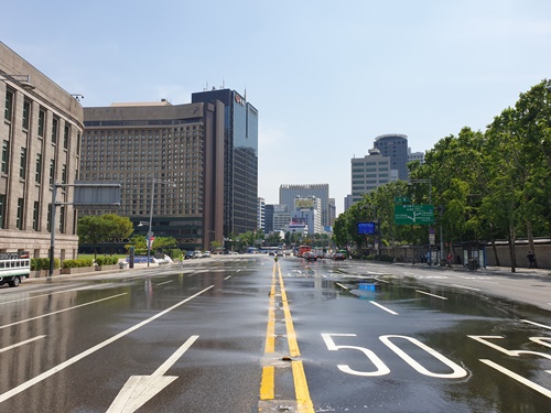 ▲ 세종대로 쿨링로드. ©서울시 제공